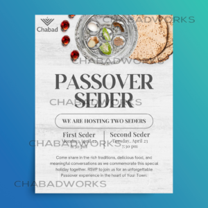Classic Wood & Silver Passover Seder Event Flyer