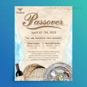 Tropical Sands & Sea Passover Seder Flyer