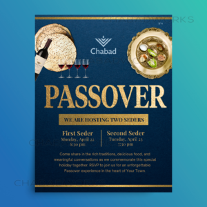 Midnight Linen & Gold Leaf Passover Tradition Flyer