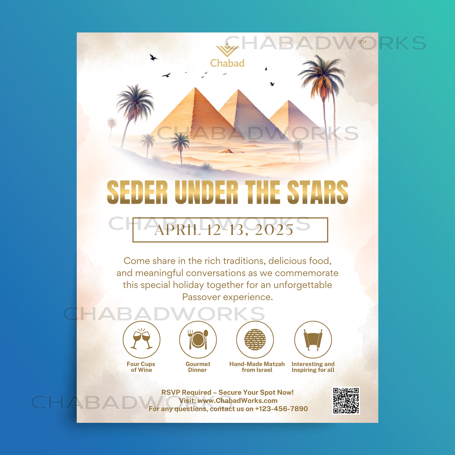 Seder Under the Stars: Ancient Egypt Journey Flyer