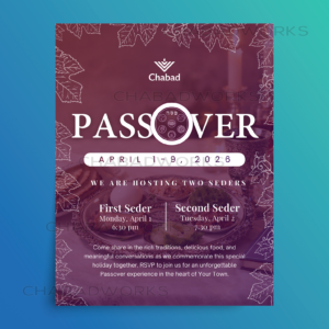 Vintage Vineyard Passover Seder Flyer – Royal Purple