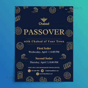 Modern Iconography Passover Seder Flyer